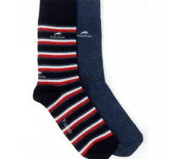 CA0009 Calcetines Largos Rayas y Azul