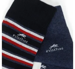 CA0009 Calcetines Largos Rayas y Azul