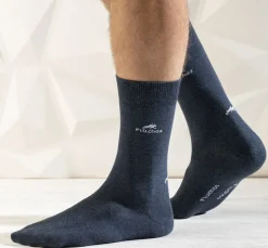 CA0009 Calcetines Largos Rayas y Azul