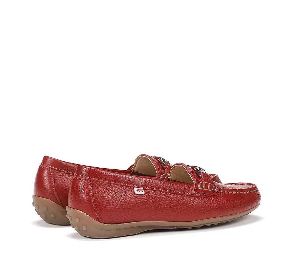 Fluchos Bruni F0804 Mocasin Rojo^Mujer Mocasines