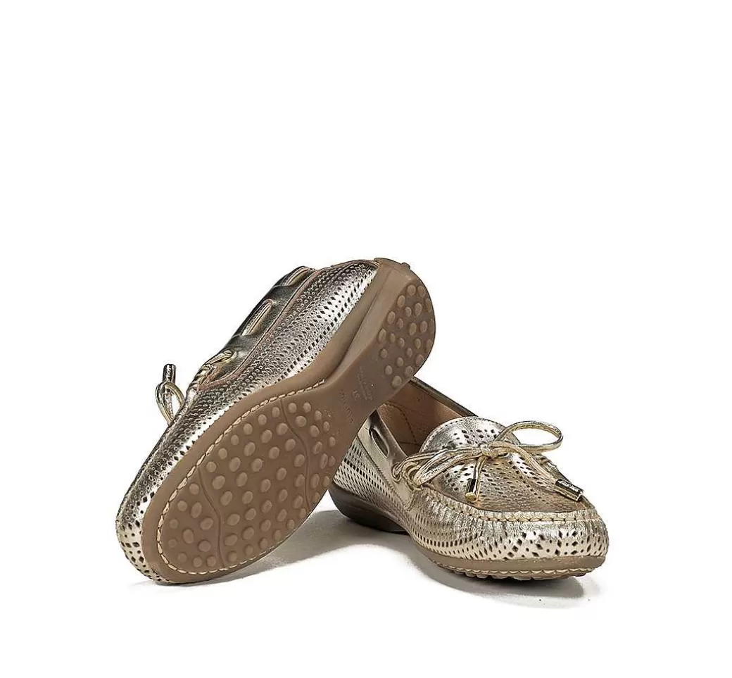 Fluchos Bruni F1428 Mocasin Dorado^Mujer Mocasines