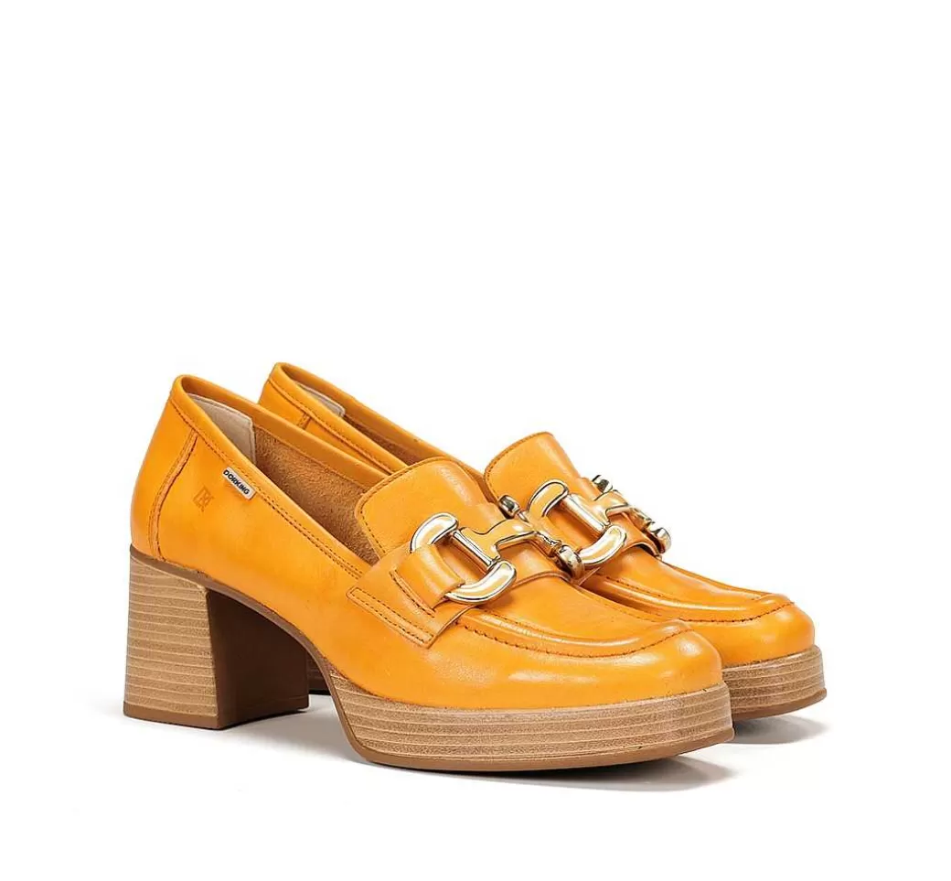 Fluchos Cristel D9232 Mocasin Naranja^Mujer Zapatos De Tacón