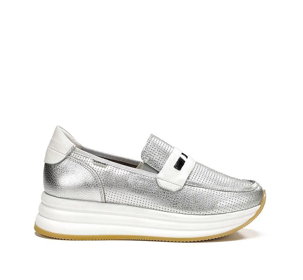 Fluchos Draz D9243 Mocasin Plata^Mujer Mocasines