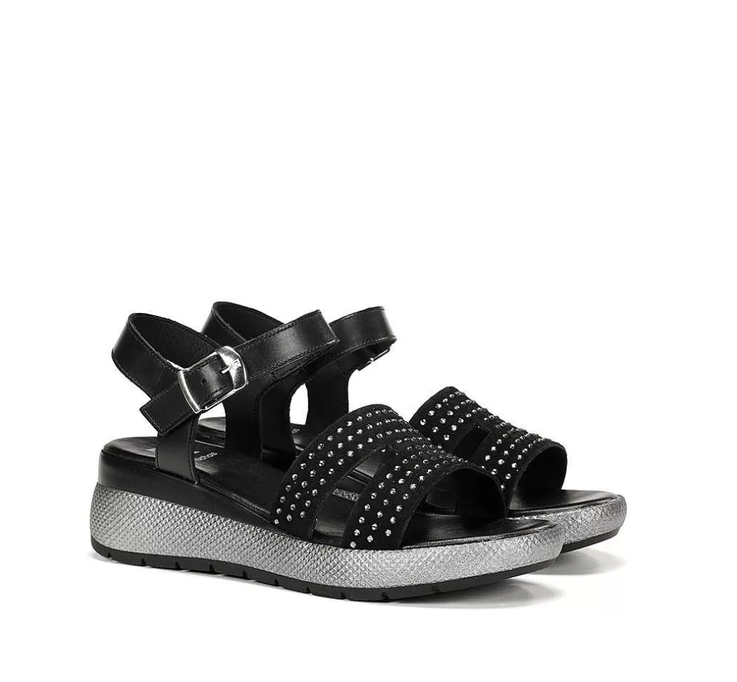 Fluchos Ever D9314 Sandalia Negra^Mujer Sandalias