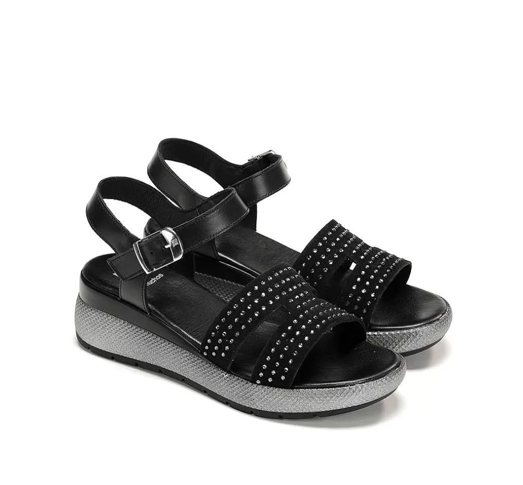 Fluchos Ever D9314 Sandalia Negra^Mujer Sandalias