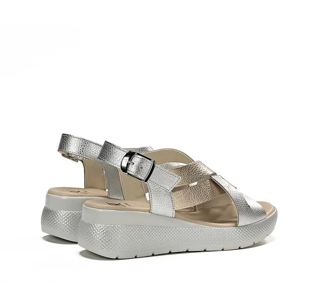 Fluchos Ever D9316 Sandalia Plata^Mujer Sandalias