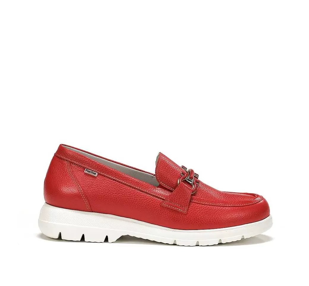 Fluchos Gladis F1936 Mocasin Rojo^Mujer Mocasines