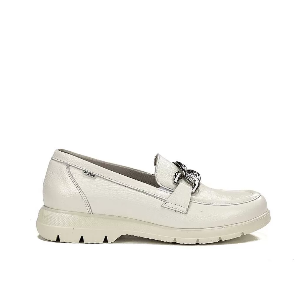 Fluchos Gladis F1937 Mocasin Blanco^Mujer Mocasines