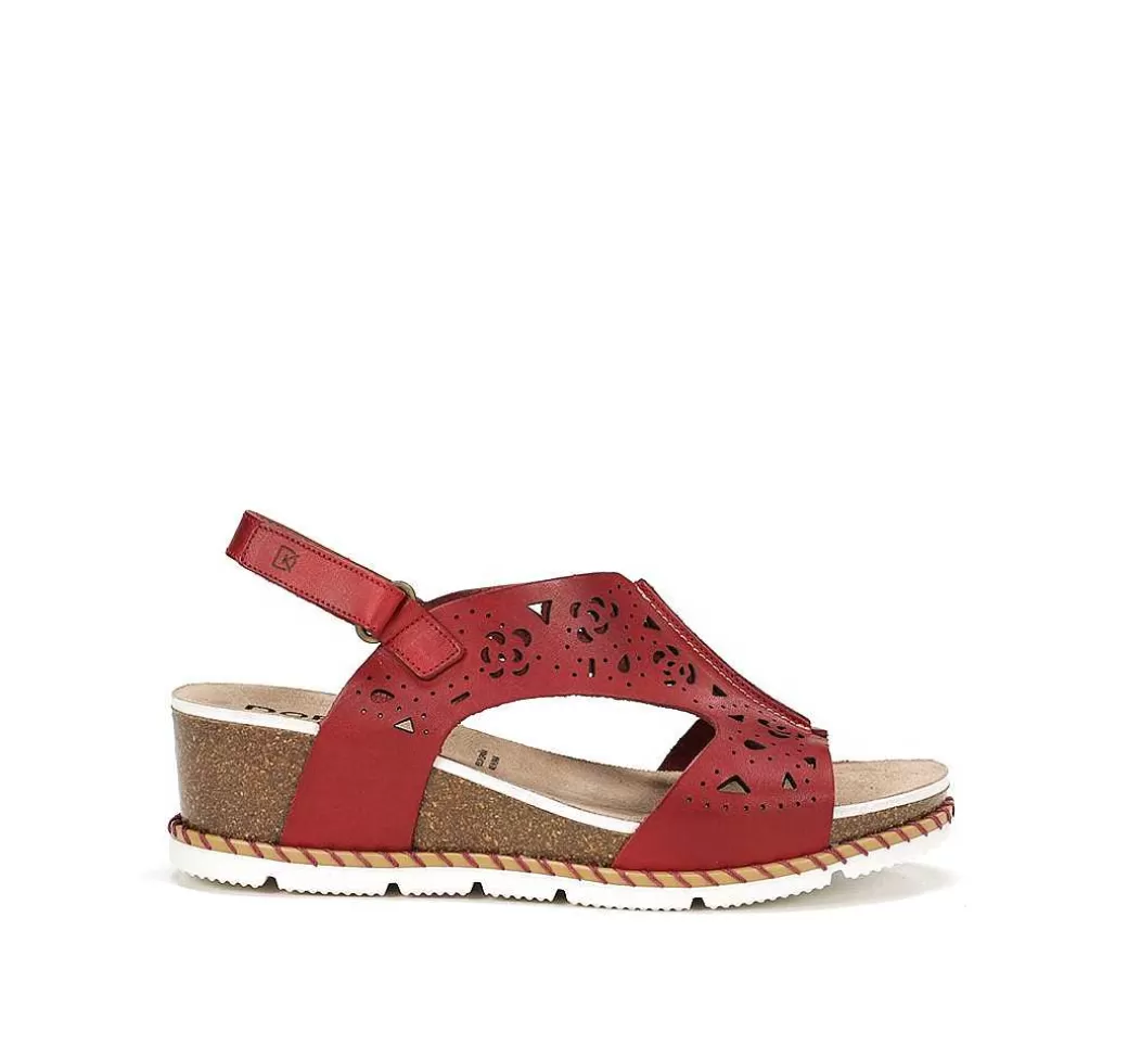 Fluchos Gold D9319 Sandalia Roja^Mujer Sandalias