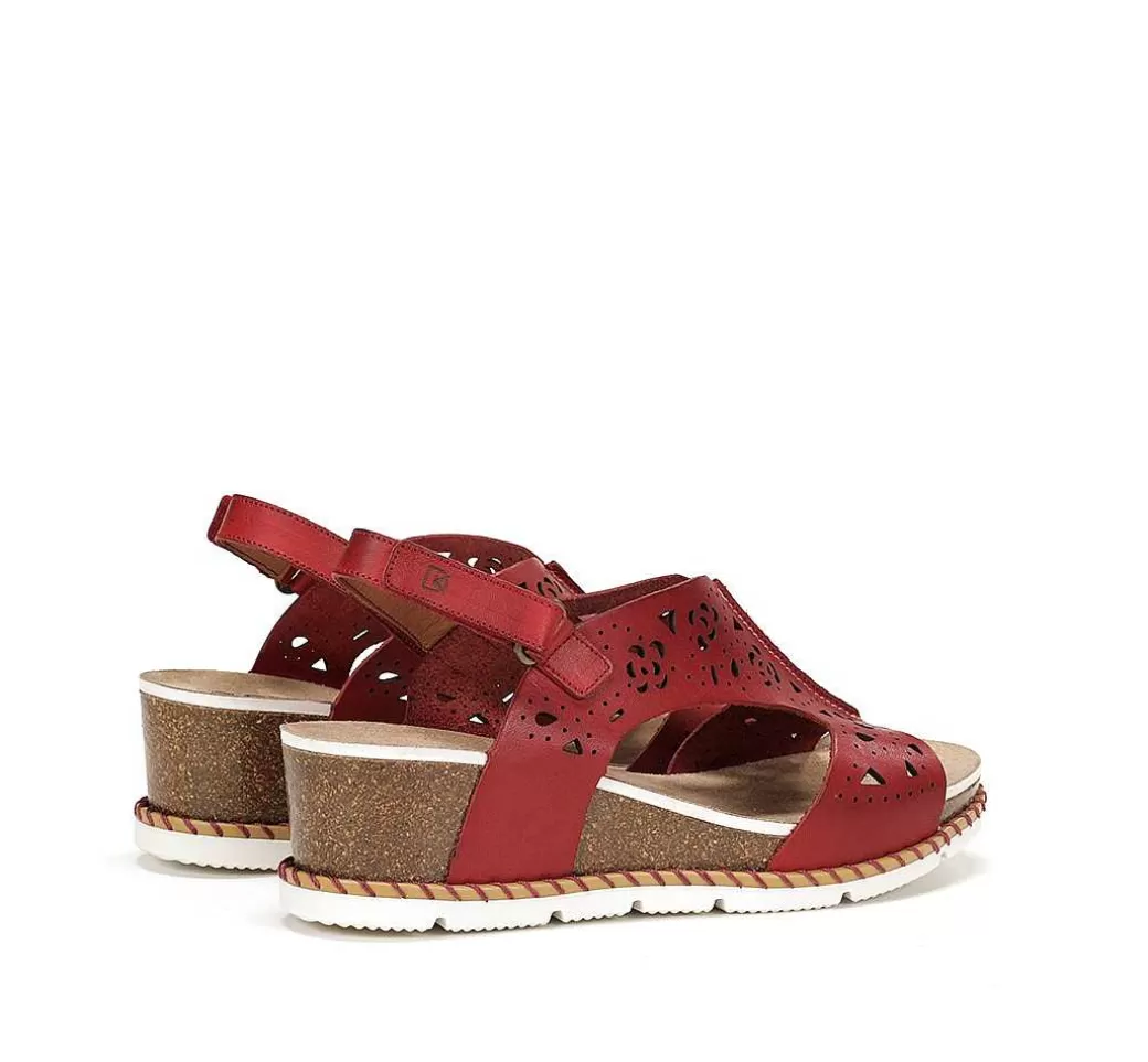 Fluchos Gold D9319 Sandalia Roja^Mujer Sandalias