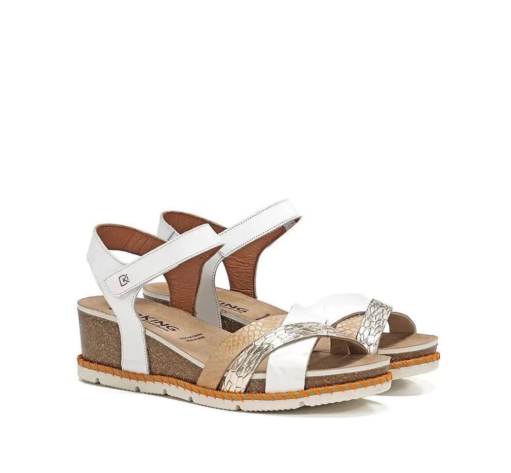 Fluchos Gold D9320 Sandalia Blanca^Mujer Sandalias