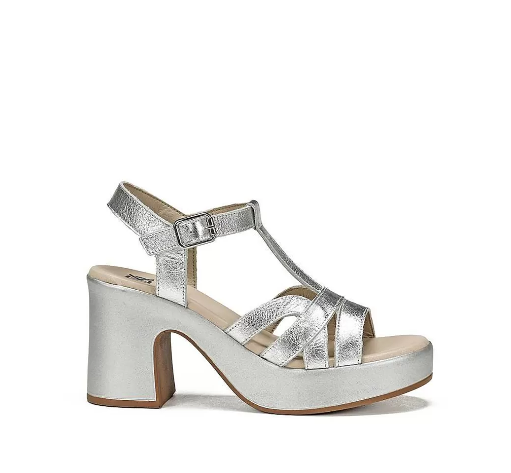 Fluchos Jessy D9276 Sandalia Plata^Mujer Zapatos De Tacón